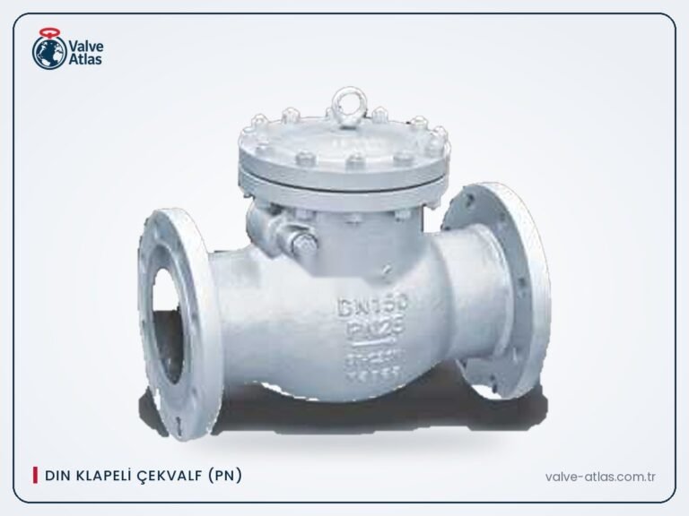 DIN / EN standardında flanşlı klapeli çekvalf