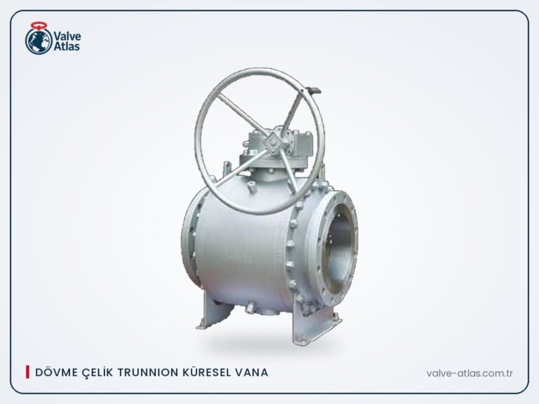 Dövme gövdeli trunnion küresel vana, el çarklı redüktör