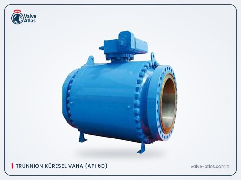 Büyük çaplı API 6D trunnion küresel vana, redüktörlü