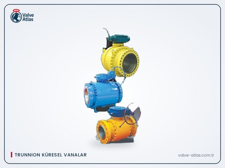 API 6D trunnion küresel vanalar, redüktörlü